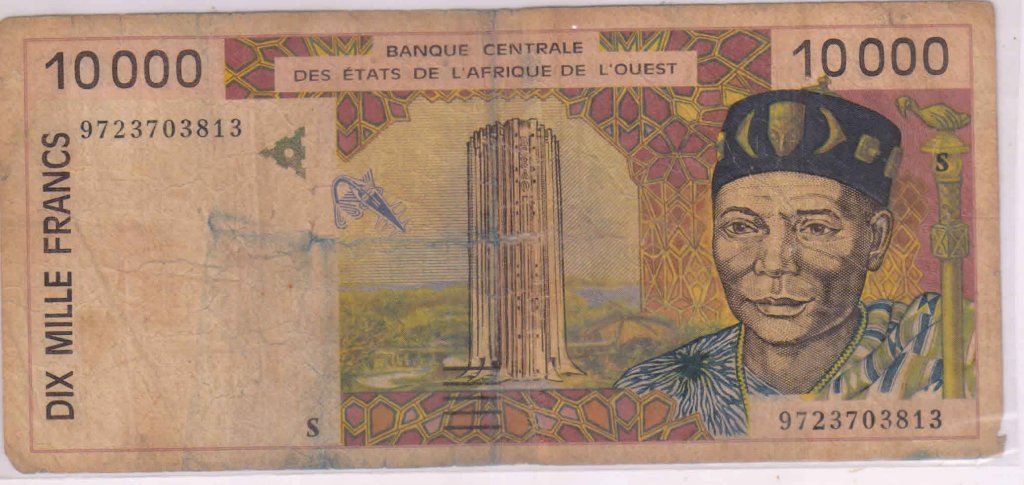 Mali / West African States- 10000 francs 1992 - 2001 currency note - KB Coins &amp; Currencies