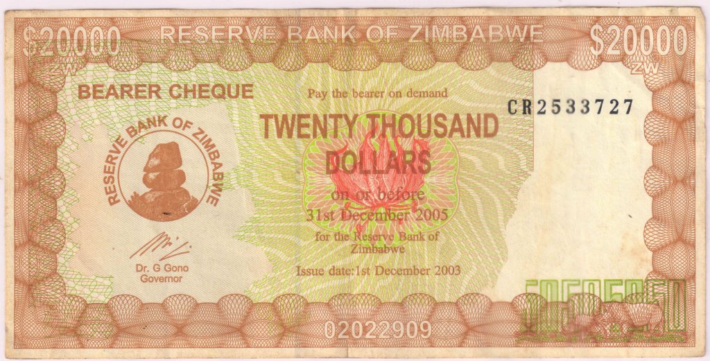 Zimbabwe 20000 Dollars 2005 Used Currency Note KB Coins Currencies   1aaaaaa 130 1024x521 