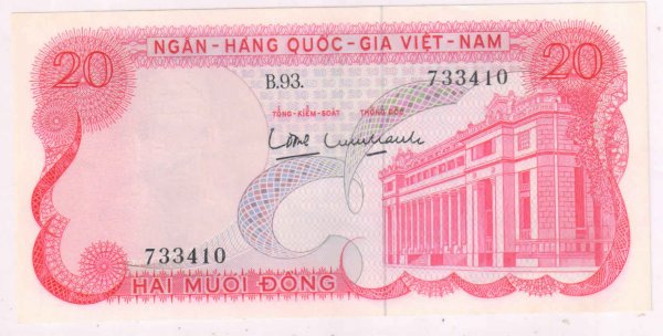 South Vietnam - 20 dong 1969 unc currency note - KB Coins & Currencies