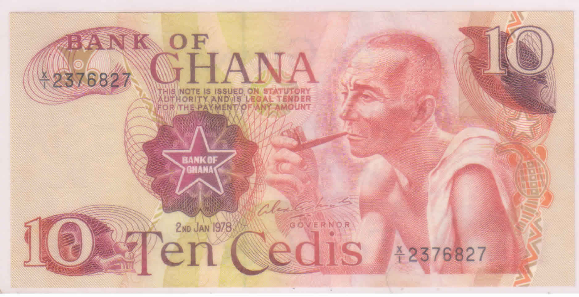 Ghana 10 cedis 1978 unc currency note KB Coins Currencies
