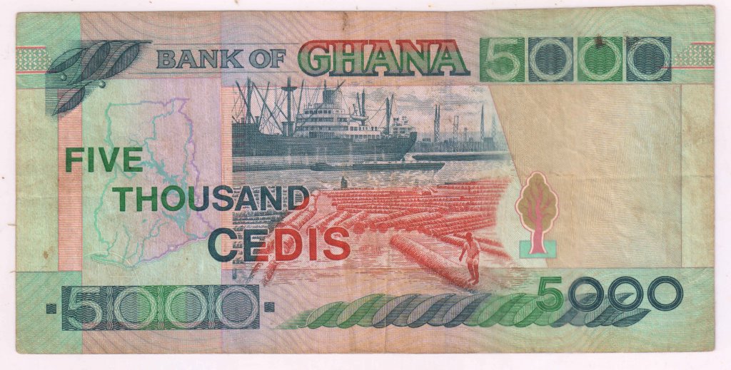 Ghana - 5000 cedis 2006 currency note - KB Coins & Currencies