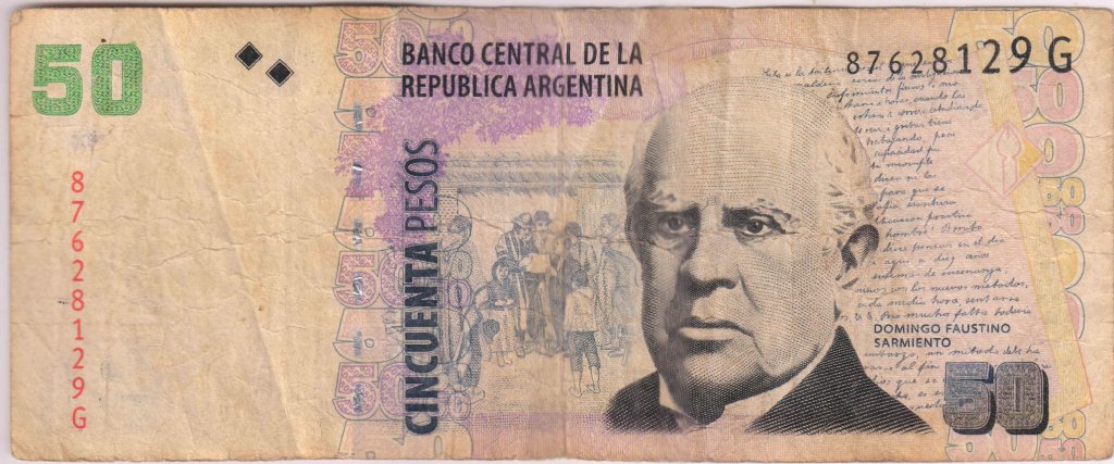 Argentina - 50 pesos used currency note - KB Coins & Currencies