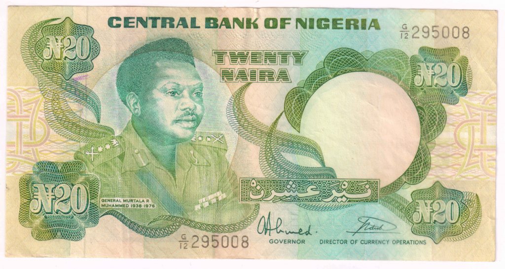 Nigeria 20 naira 1984 2001 vf currency note - KB Coins & Currencies