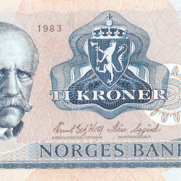 NORWAY - 10 Kroner 1983 Used Currency Note - KB Coins & Currencies