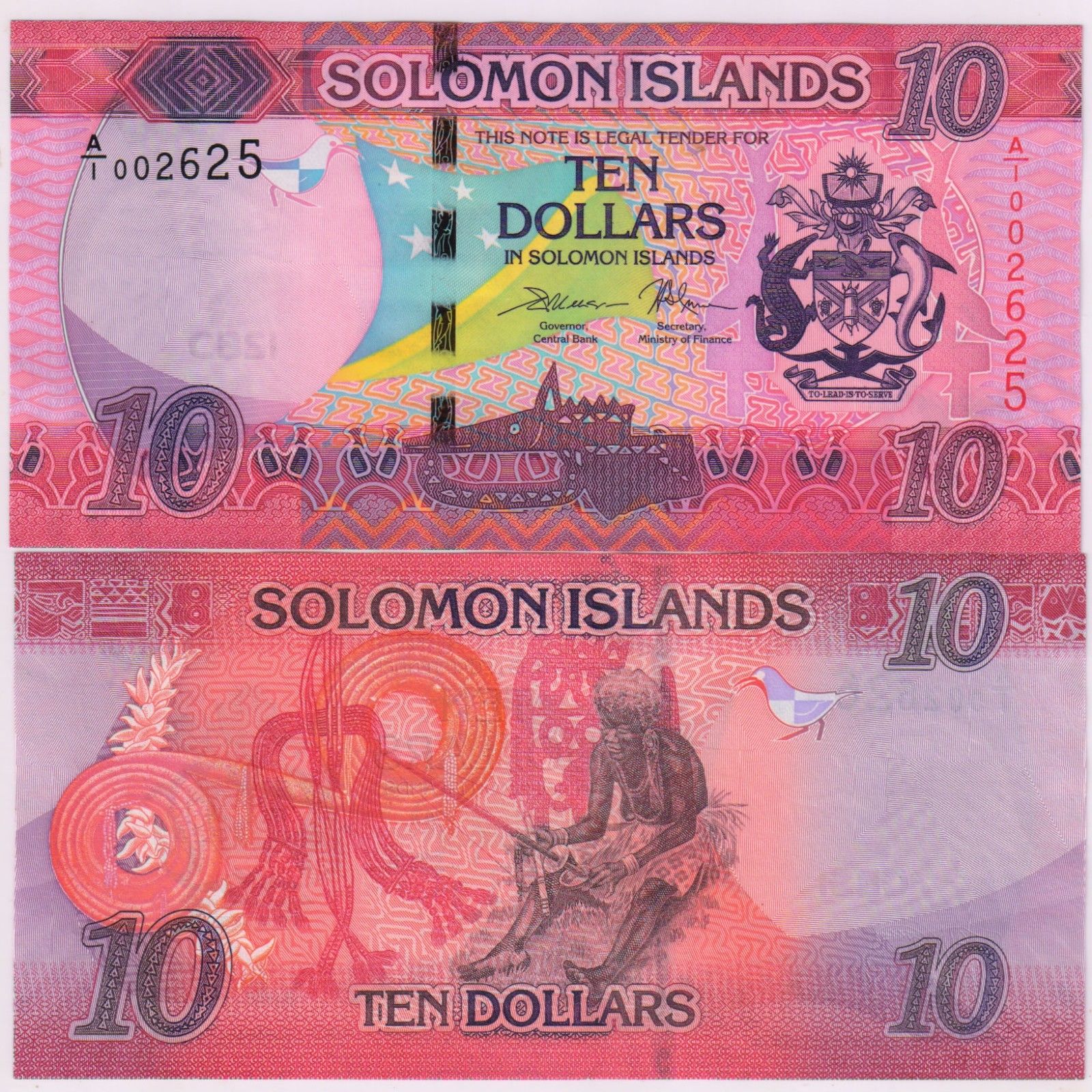 Solomon Island - 10 dollars unc currency note - KB Coins & Currencies