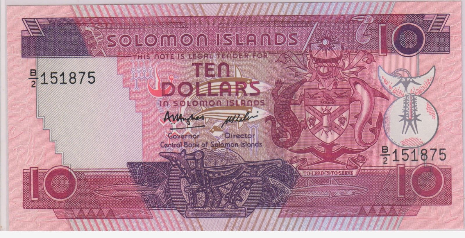 Solomon Island - 10 dollars unc currency note - KB Coins & Currencies