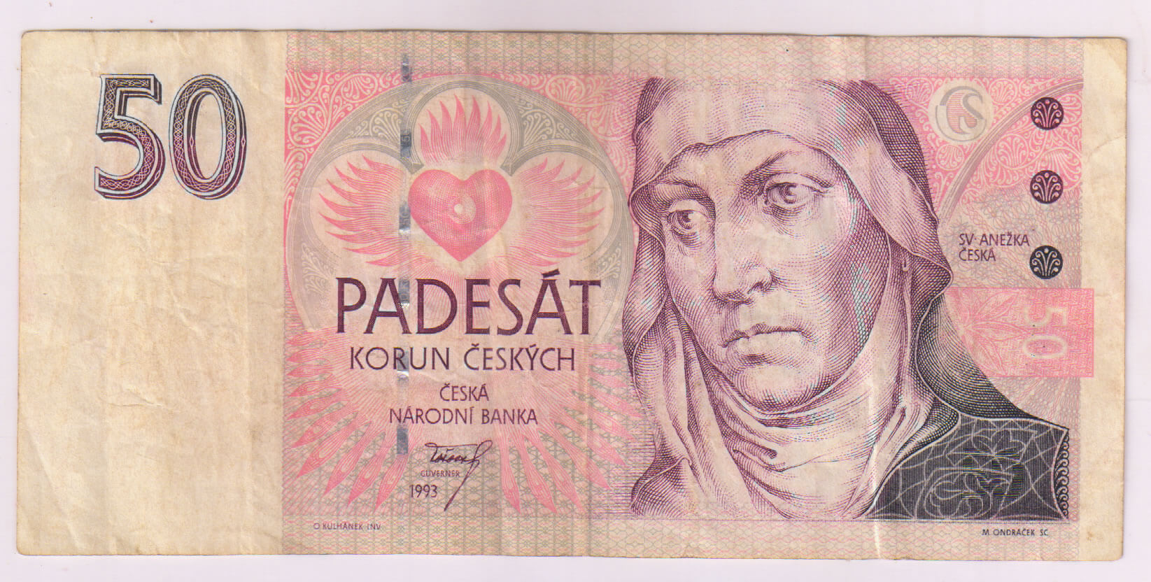 czech-republic-50-korun-1993-vf-currency-note-kb-coins-currencies