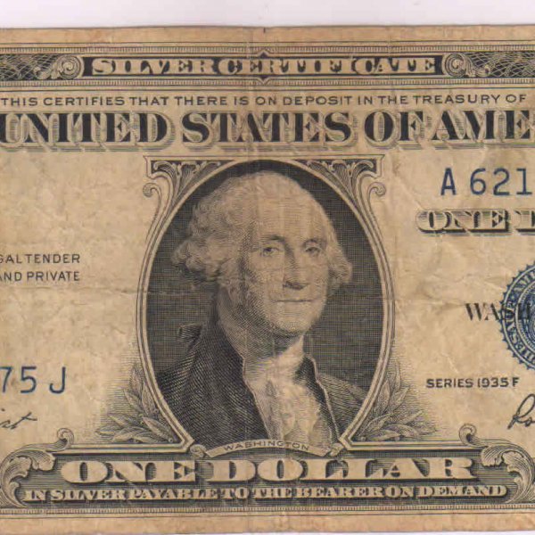 USA - 1 dollar silver certificate issue ,1935 vg currency note - KB ...