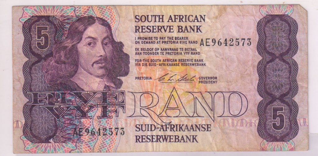 south-africa-5-rand-vf-currency-note-kb-coins-currencies