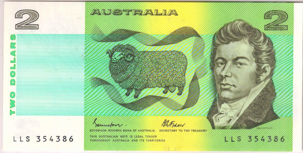 Australia - 2 dollars 1966 - 72, unc currency note - KB Coins & Currencies