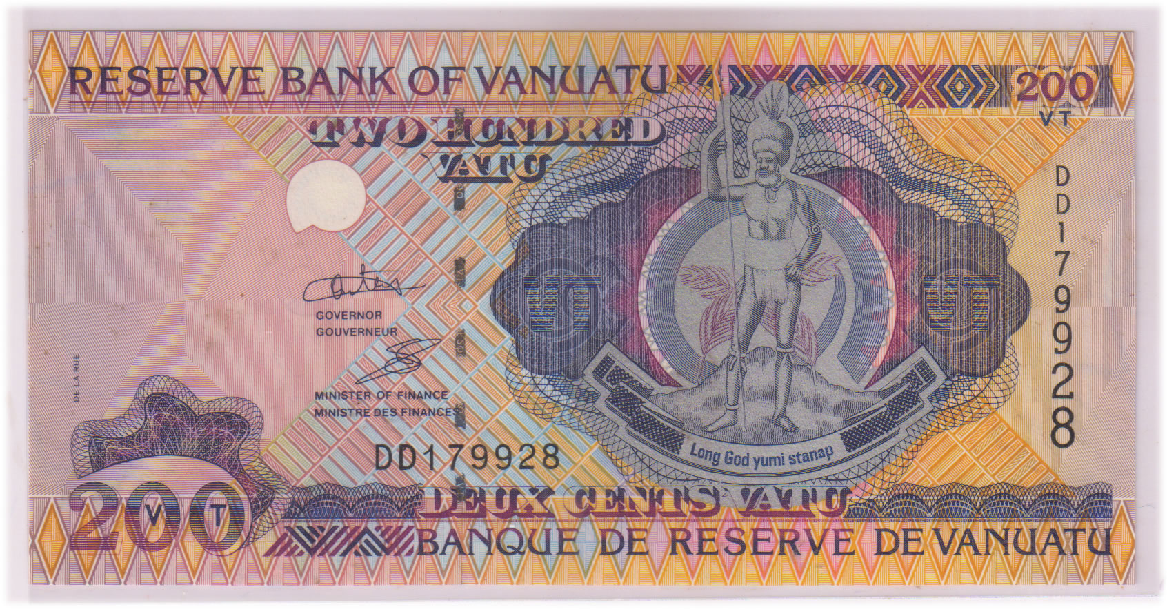 Vanuatu 200 Vatu Unc Currency Note Kb Coins And Currencies