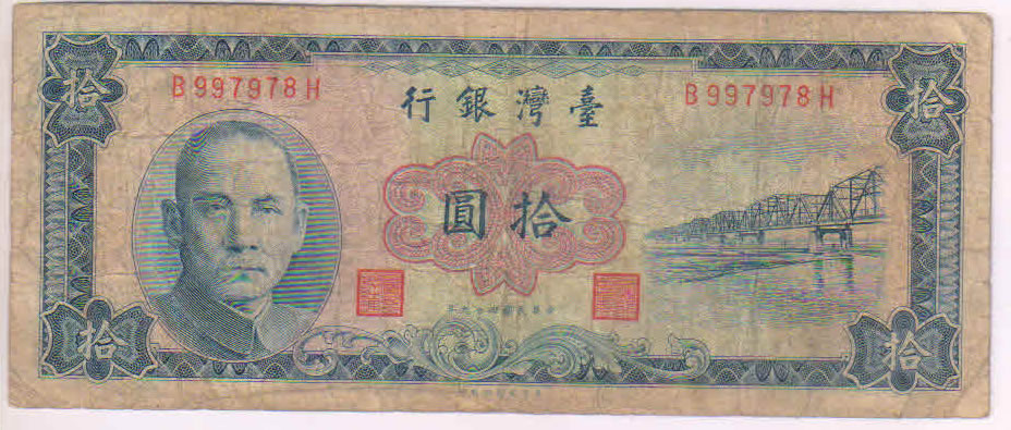 China - 10 yuan used currency note - KB Coins & Currencies