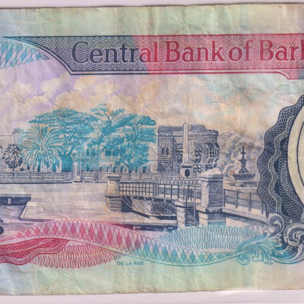 Barbados 2 dollars 2007 used currency note KB Coins & Currencies