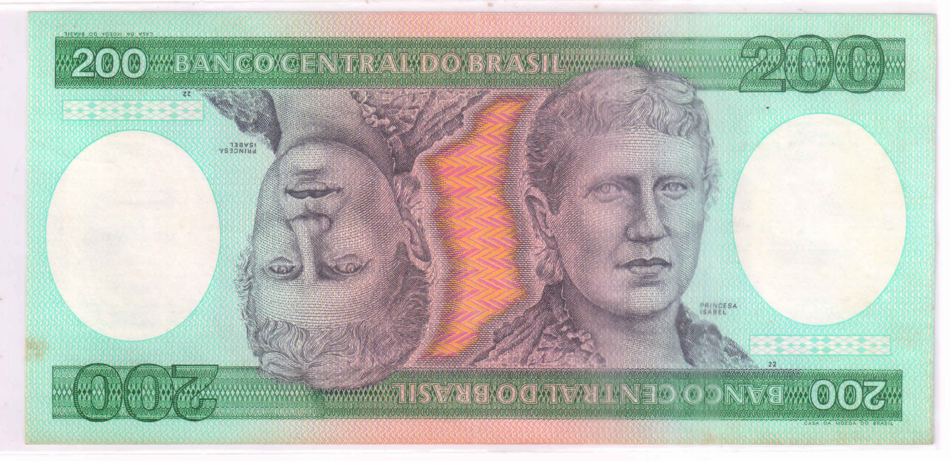 thumbnail image 2 of Brazil 200 Cruzeiros 1990 Banknote – Uncirculated UNC World Paper Money 2 of 4