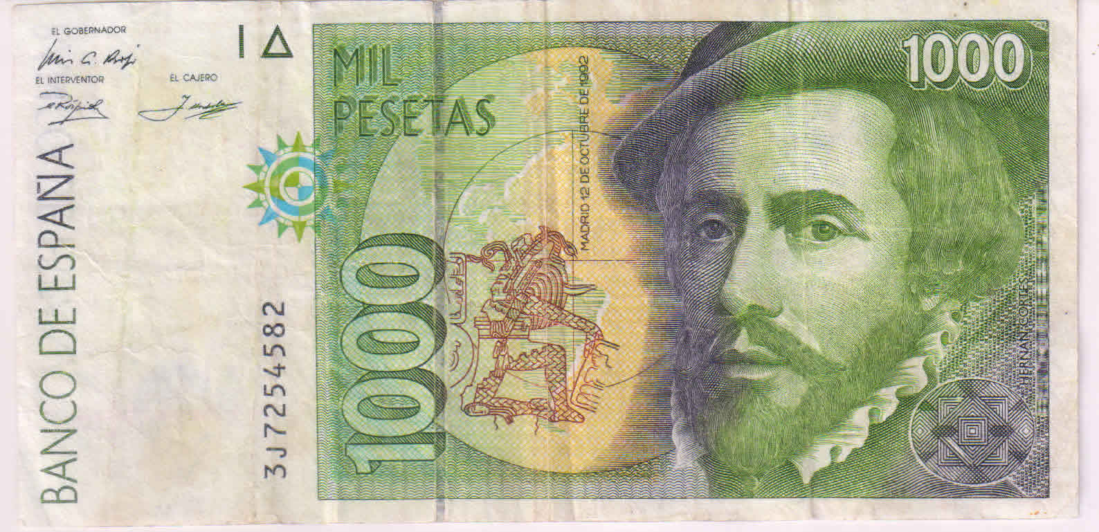 Spain 1000 Pesetas Used Currency Note KB Coins Currencies