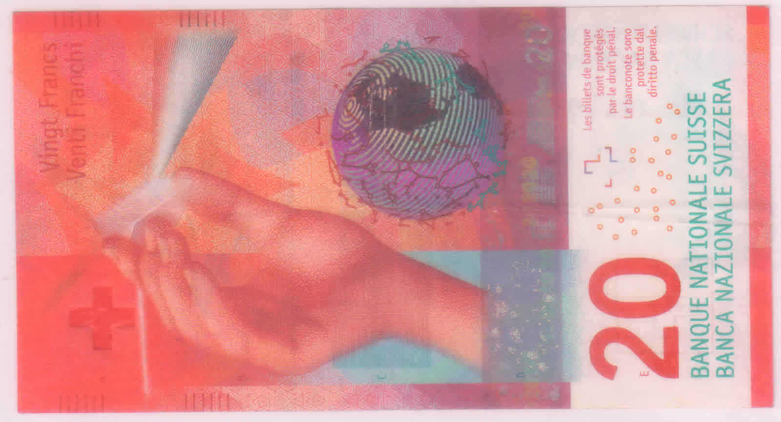 Switzerland 20 francs vf + currency note KB Coins & Currencies