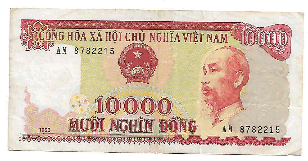 Vietnam 10000 dong Vf currency note - KB Coins & Currencies