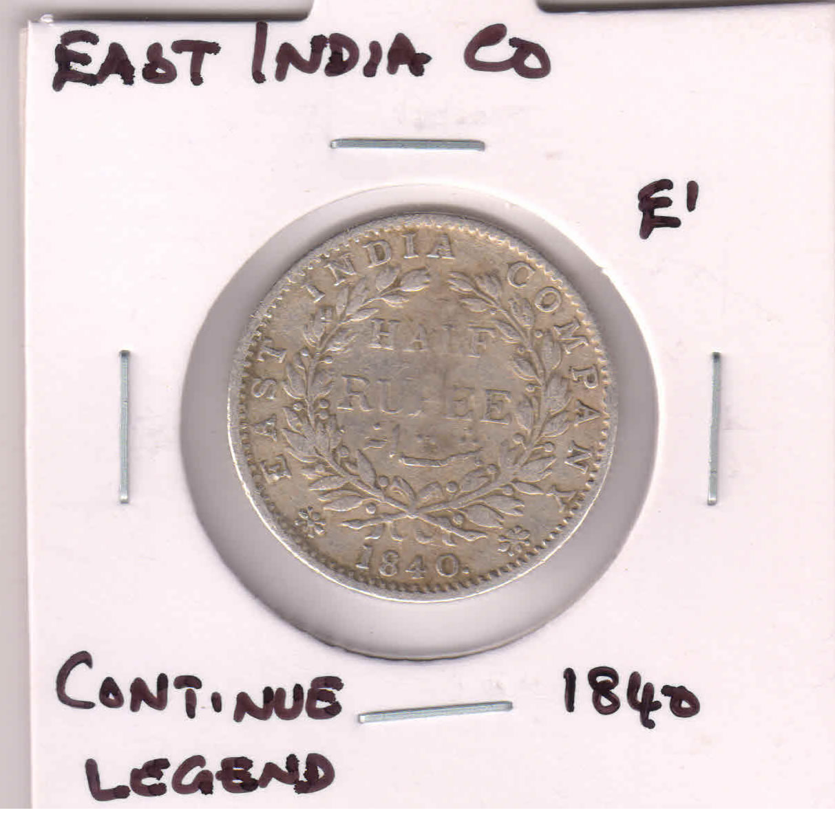 East India Co 1 2 Rupee Continue Legend 1840 Silver Coin E1 Kb Coins Currencies East India Co 1 2 Rupee Continue Legend 1840 Silver Coin E1 Kb Coins Currencies