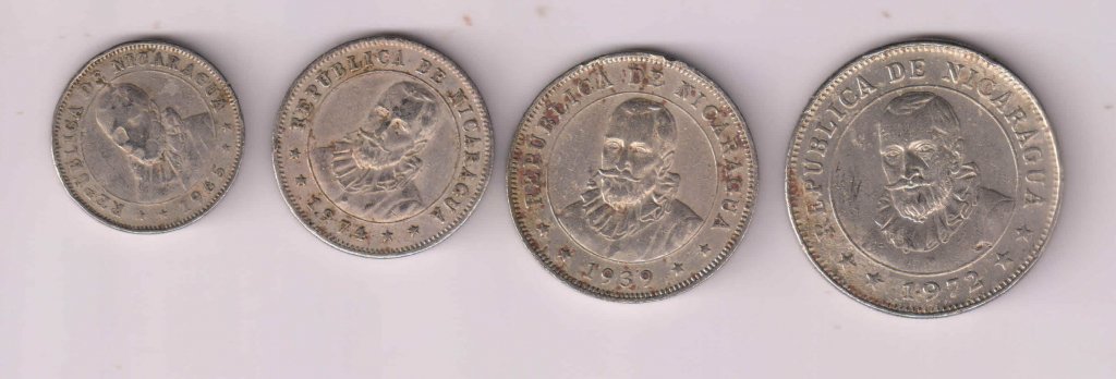 Nicaragua set of 4 coins - KB Coins & Currencies