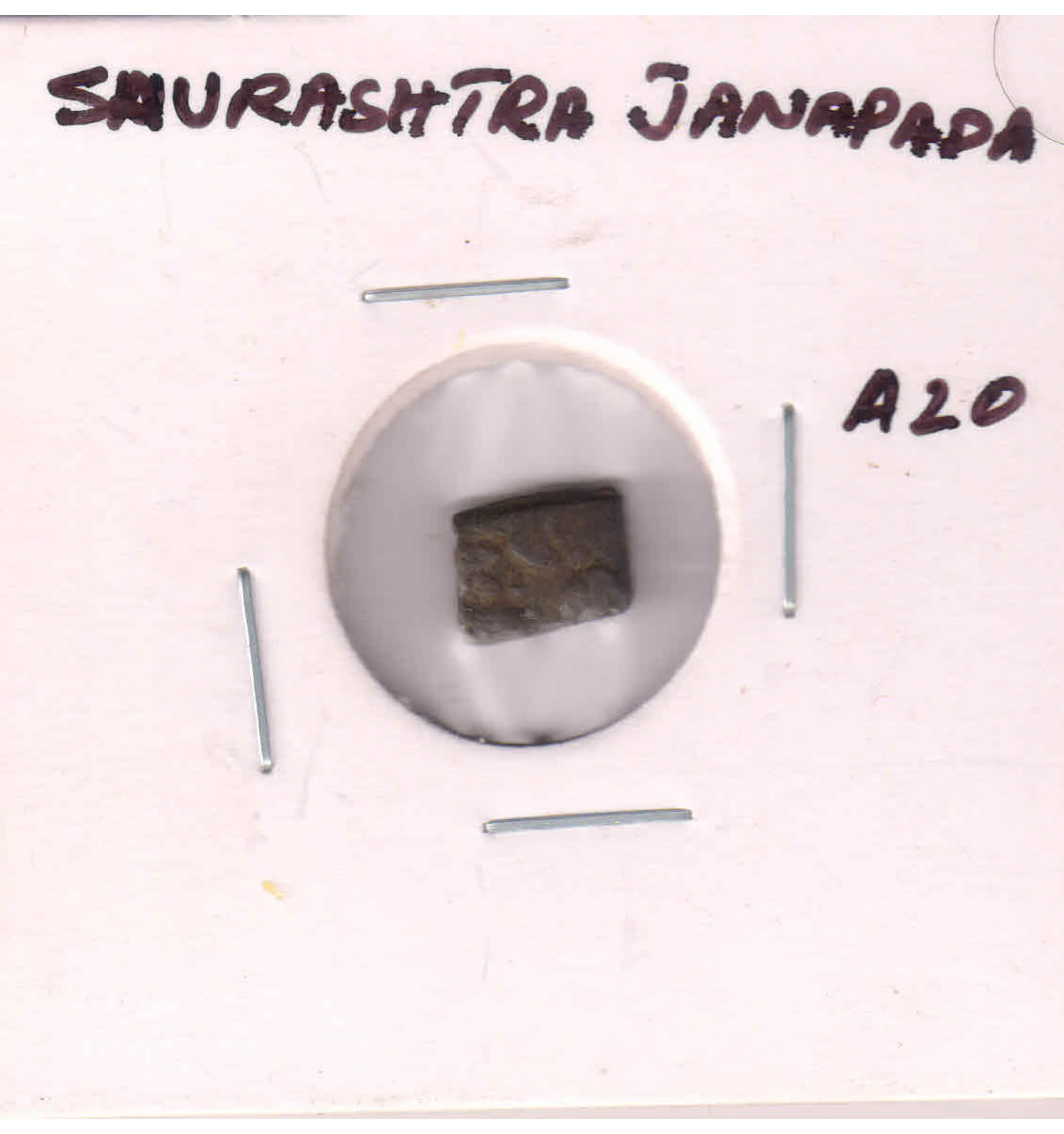 Saurashtra Janapada 50 bc copper coin A20 - KB Coins & Currencies