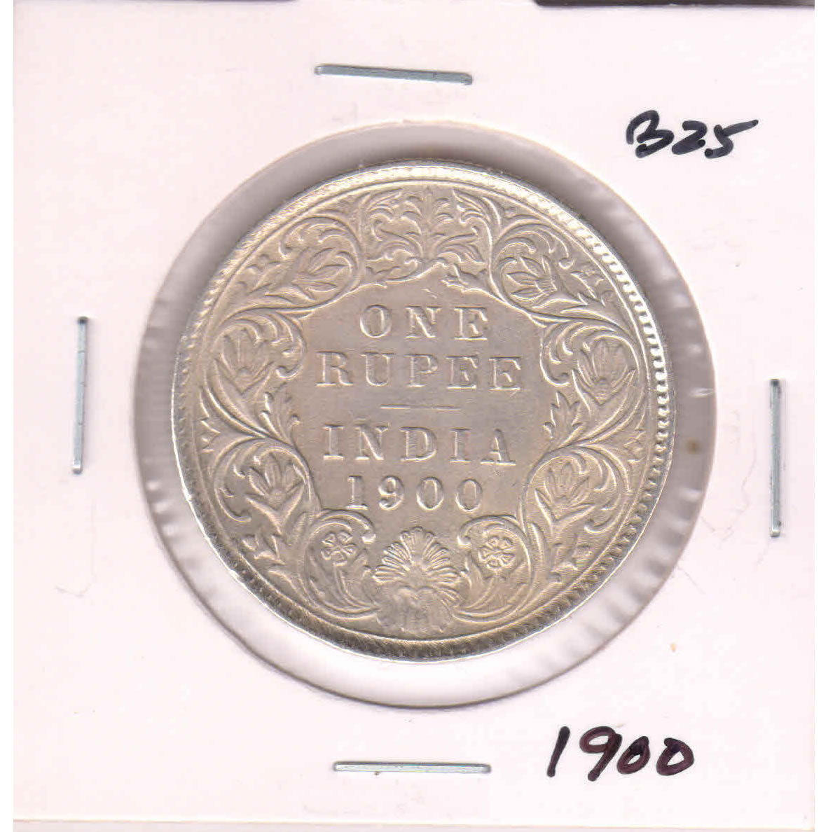 India British - rupee 1900 silver coin B25 - KB Coins & Currencies