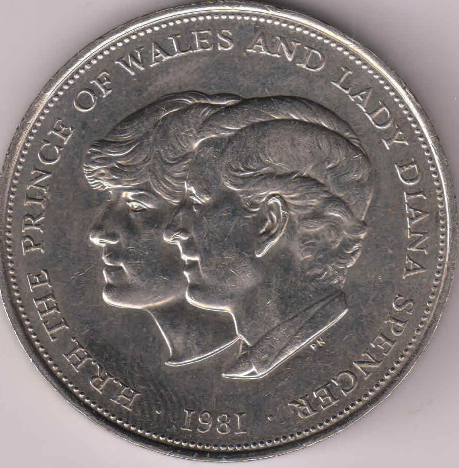 United Kingdom 25 pence 1981 vf crown size cn coin (British Overseas ...