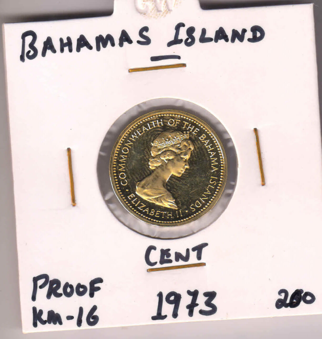 Bahamas Island - 1 Cent 1975 Proof Coin - KB Coins & Currencies