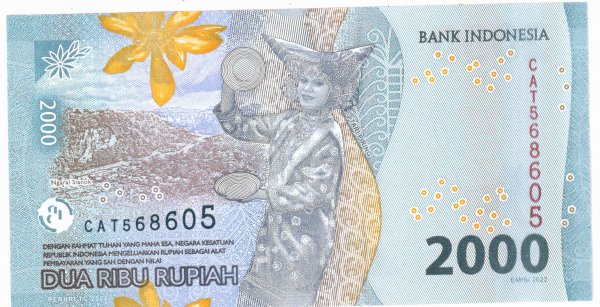 Indonesia - 2000 rupiah 2022 unc currency note - KB Coins & Currencies