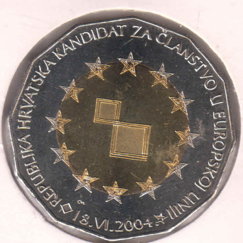 Croatia - 25 kuna 2004 unc bimetal coin - KB Coins & Currencies