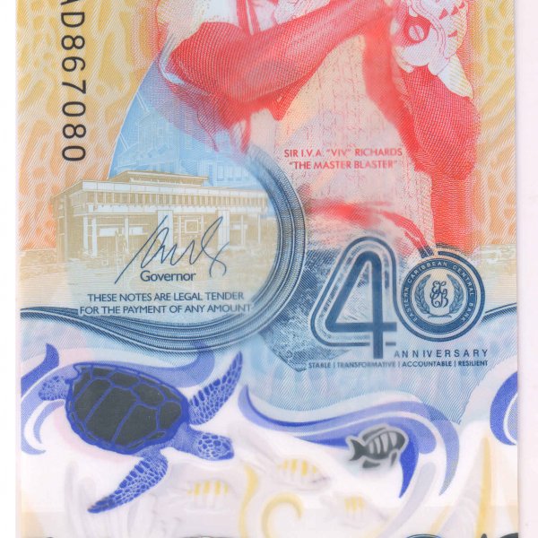 Eastern Caribbean 2 Dollars UNC 2023 Polymer Banknote – Latin America/Caribbean Currency