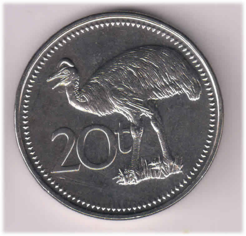 Papua New Guinea - 20 t 2009 unc coin - KB Coins & Currencies