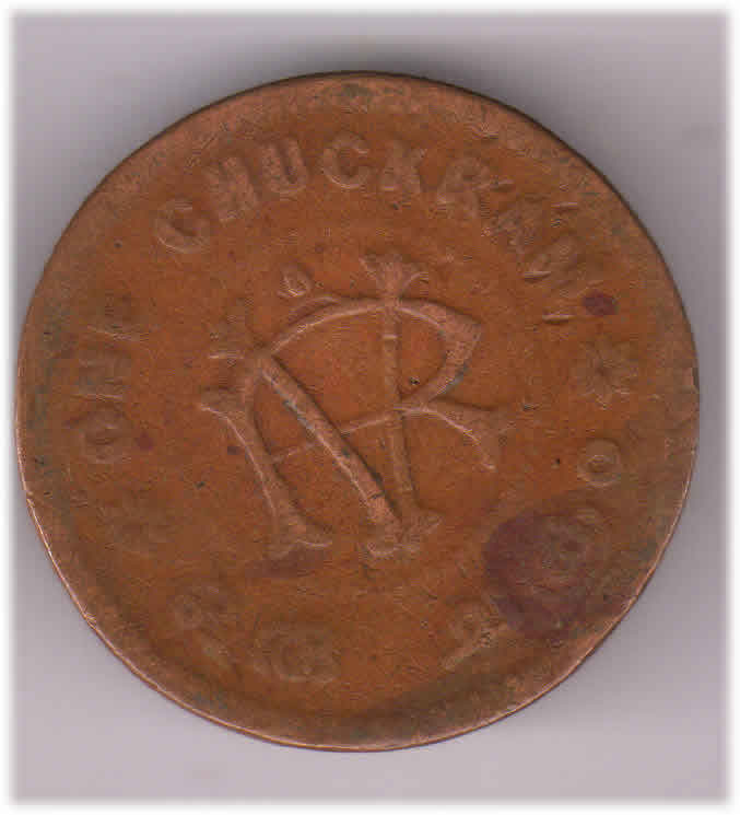 Travancore – RV , one chuckram , 1906-35 , coin R9 - KB Coins & Currencies