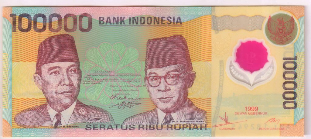 Indonesia - 1000000 rupiah 1999 commemorative rare unc polymer currency ...