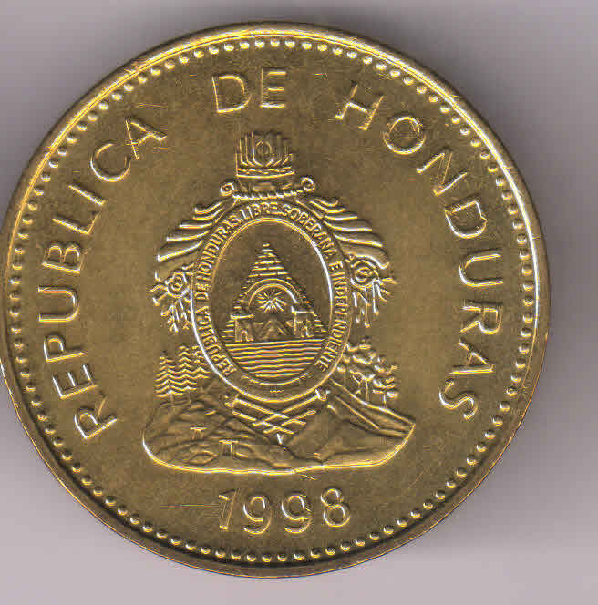 Honduran 4 Coin Set 5 10 20 50 Centavos | Pyramid | Lempira | 1995 - 2007