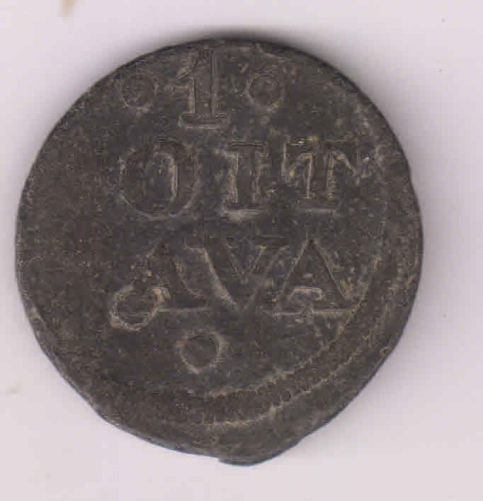 British East Indies › Java 1 Duit 1814 tin coin B12 - KB Coins & Currencies