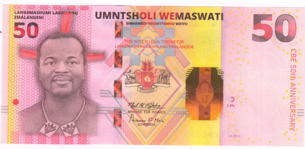 Eswatini (Swaziland) 20 Emalangeni 2024 Banknote – P-New UNC – Uncirculated