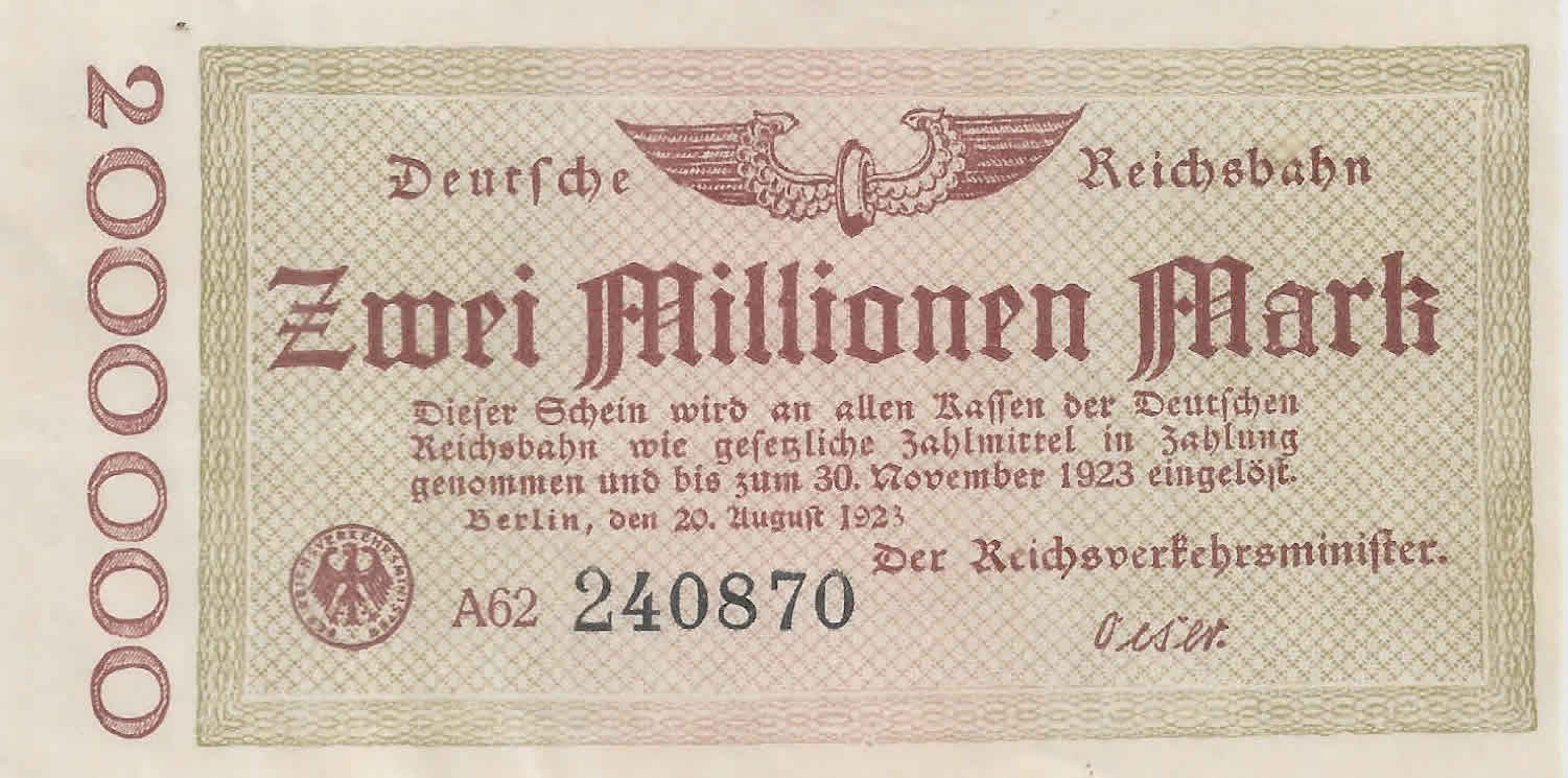 Germany notgeld / Prussian province of Berlin 2 000 000