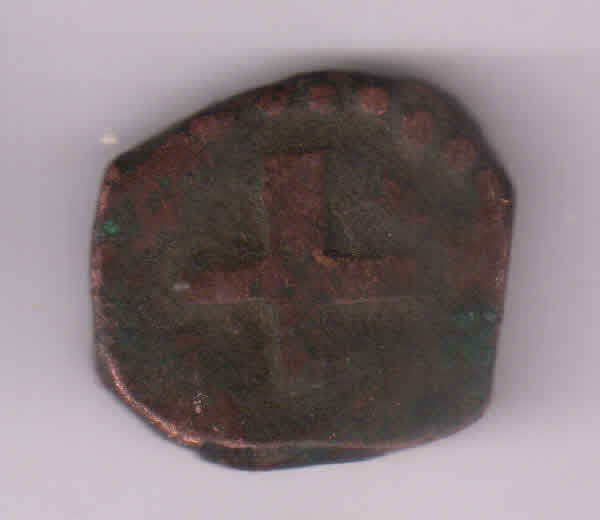 Goa / India Portuguese - 1 Bazaruco 1580 - 98 - Filipe I copper coin ...